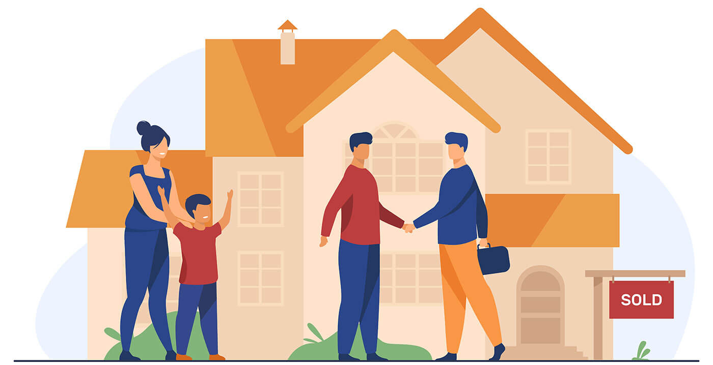 home sold happy family