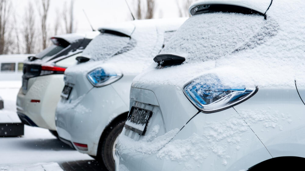 cars in snow